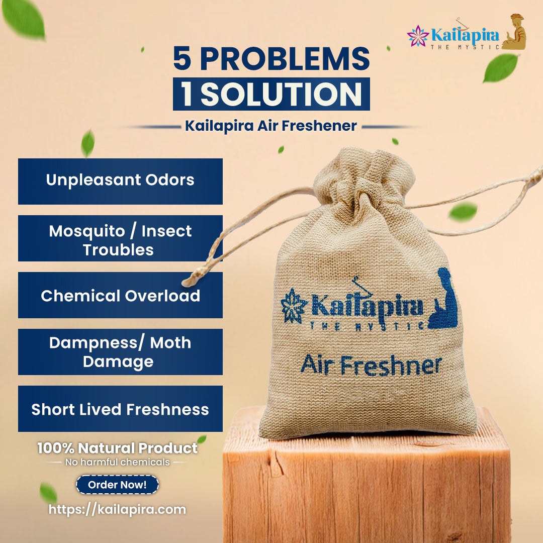 Kailapira Air Freshener – Camphor Potli – Room, Car and Air Freshener & Mosquito Repellent