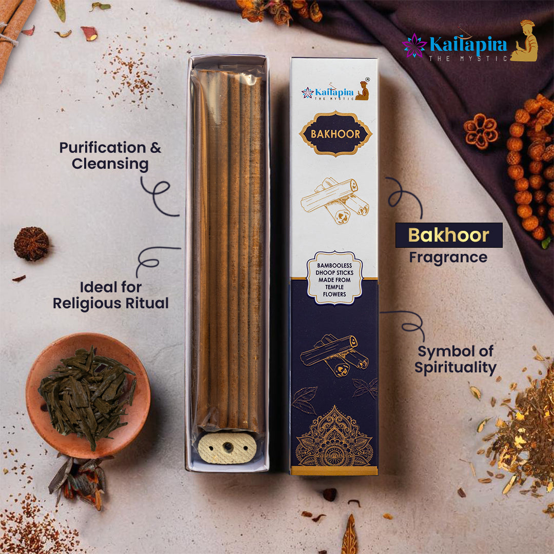 Kailpira Bakhoor Incense Sticks – 8” Premium Dhoop Batti, Incense Sticks (Pack of 20)