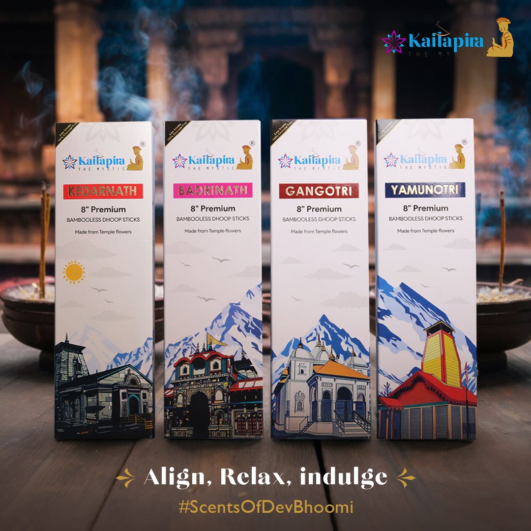 Chardham Series 8” Premium Dhoop Batti, incense sticks (Pack of 4*40 sticks)