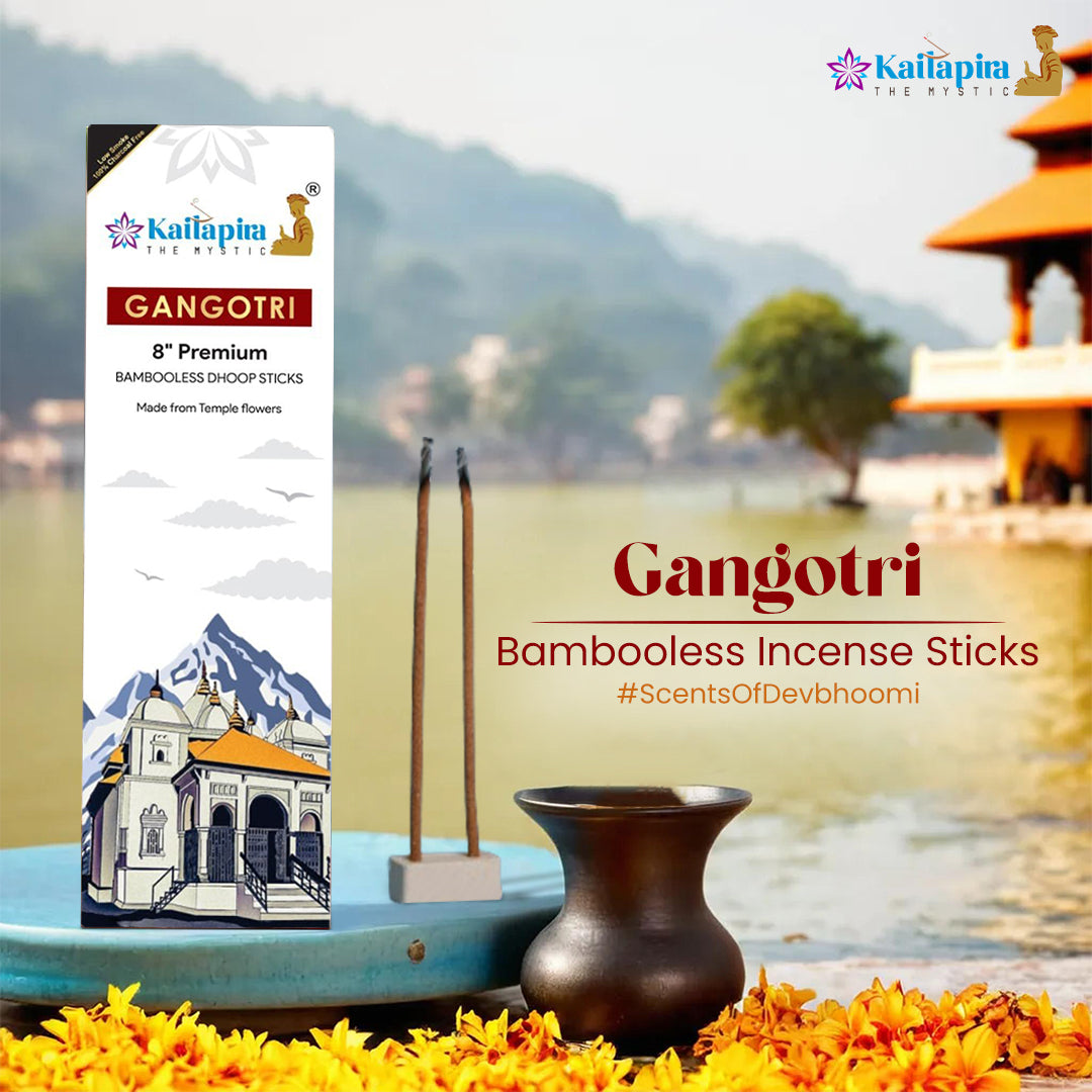 Gangotri 8″ Premium Dhoop Batti, Incense Sticks (Pack of 40 Sticks)
