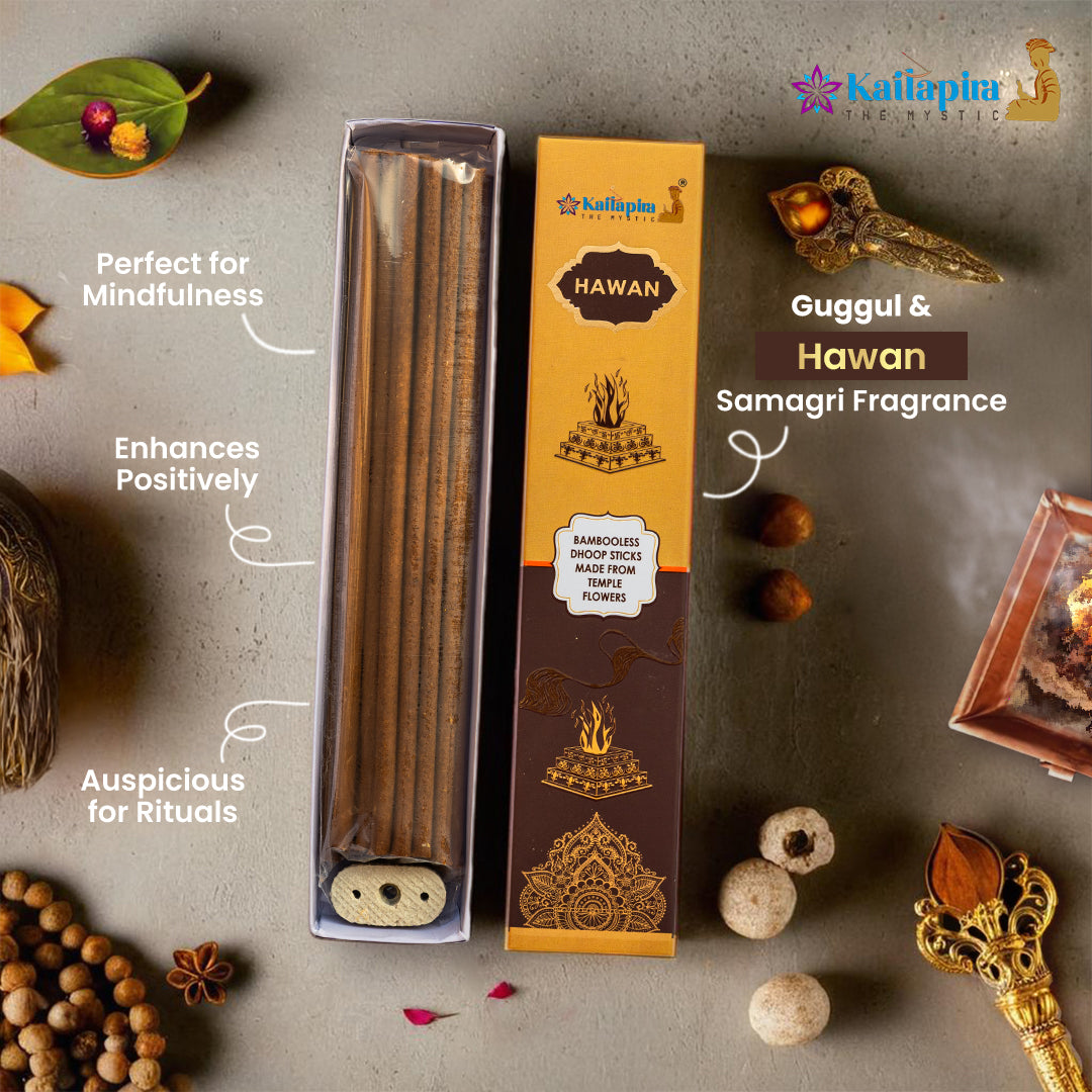 Kailapira Hawan incense Sticks – 8” Premium Dhoop Batti, Incense Sticks (Pack of 20)