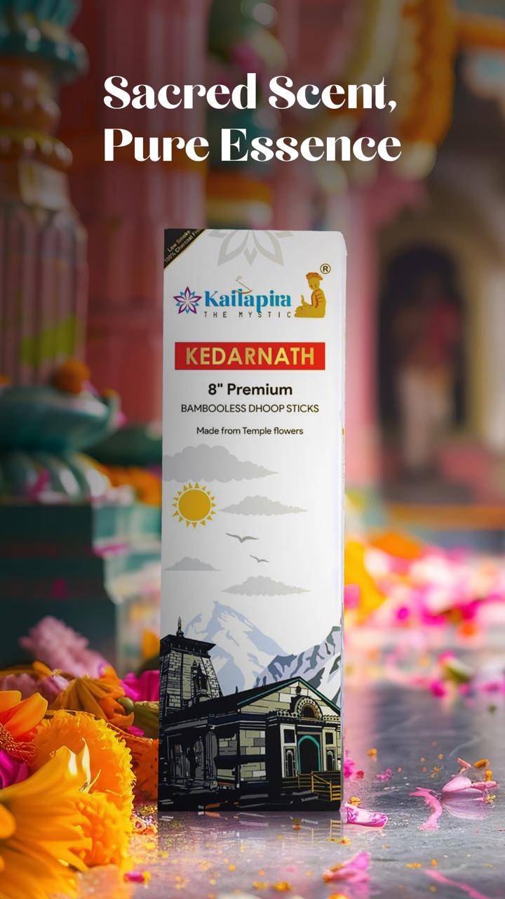 Kedarnath 8″ Premium Dhoop Batti, Incense Sticks (Pack of 40 Sticks)