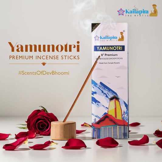 Yamunotri 8″ Premium Dhoop Batti, Incense Sticks (Pack of 40 Sticks)