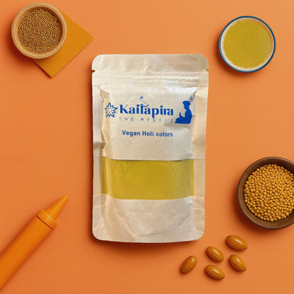 Vegan 100% Organic Holi Gulal (Mustard )
